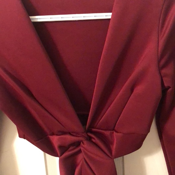 Sexy burgundy cut out dress - Picture 2 of 3